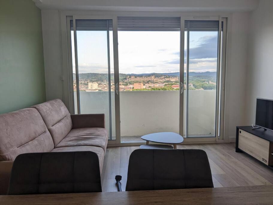Appartment - Vue Imprenable Sur La Cite Medievale - Parking Gratuit - Climatise การ์กาซอน ภายนอก รูปภาพ